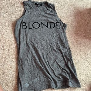 BLONDE TANK TOP MUSCLE SHIRT SIZE XS- BRUNETTE THE LABEL